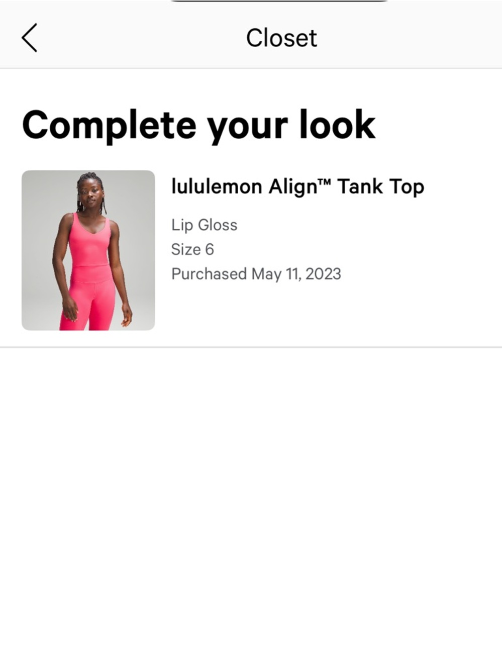 lululemon Align Tank Top in Lip Gloss Pink